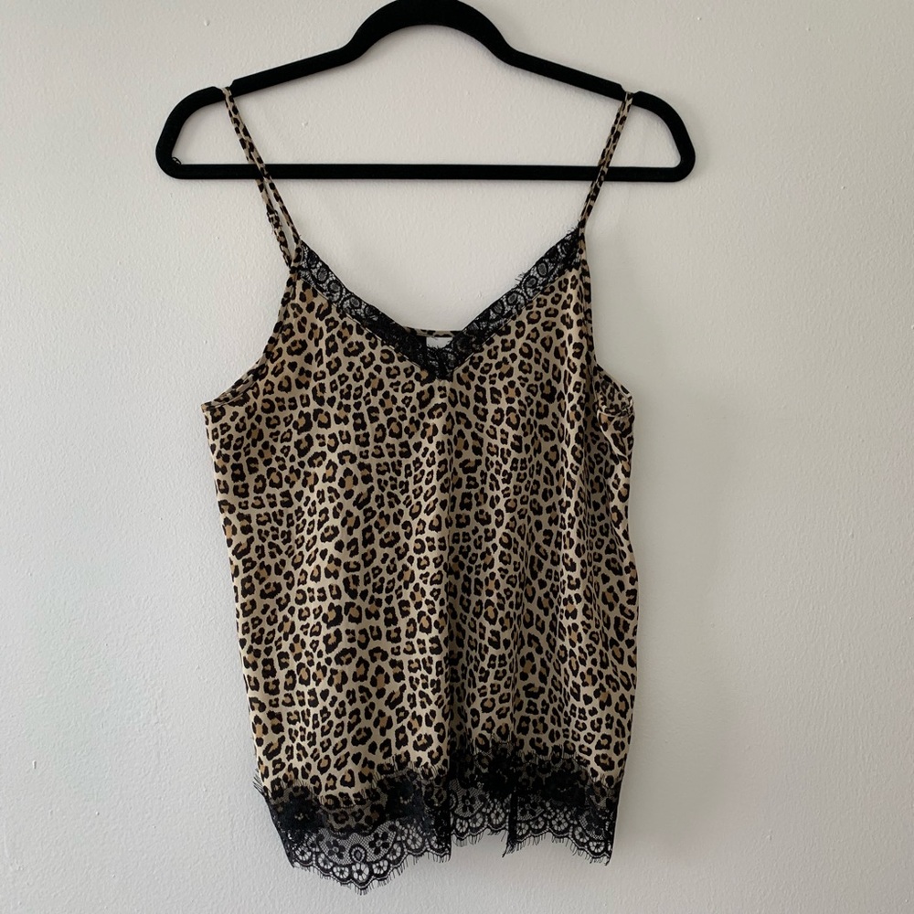 H & M Lace Leopard Tank